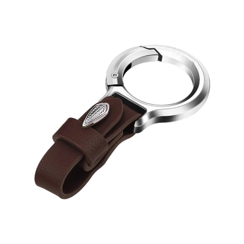 Zinc Alloy Quick Release Keychain With Soft Leather Strap For Easy Key Organization Multiple Color Option Fashionable
