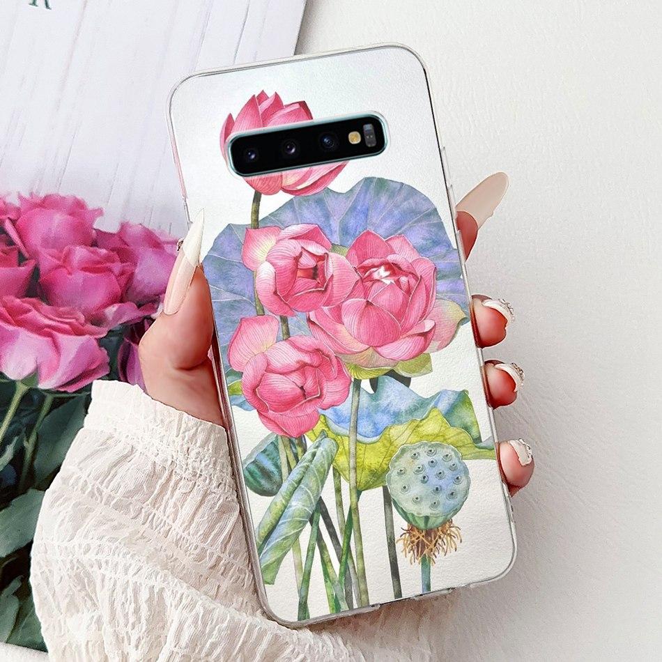 Для Samsung Galaxy S10+ S10 S10e Элегантный Цветочный Бабочка Чехол для Телефона Для Samsung S10e S10 Plus S 10 4G Мягкий Силиконовый TPU Чехлы