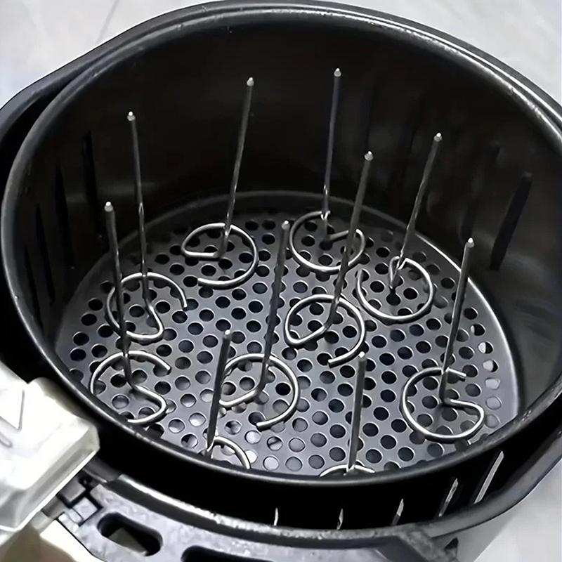 10/20Pcs Multifunctional Stainless Steel Barbecue Skewers Air Fryer Oven Vertical Baking Needle Baking Cooker Accessories