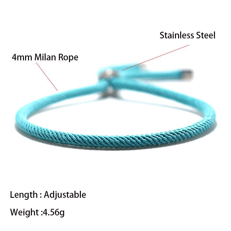 Fashion Rope Bracelet Unisex Adjustable Stainless Steel Circle Beach Surfing Nautical Braslet Meditation Fabric Braclet Pulsera