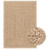 VidaXL Rug 160x230 Cm Jute Look Indoor and Outdoor, Outdoor Rug, Floor Rug, Indoor Rug 364833