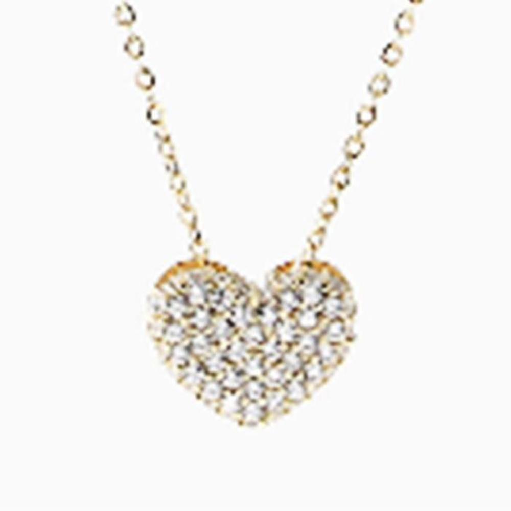 [Onoma] Onm Heart Necklace Gold Wedding Guest Look Formal Zirconia (32617422)