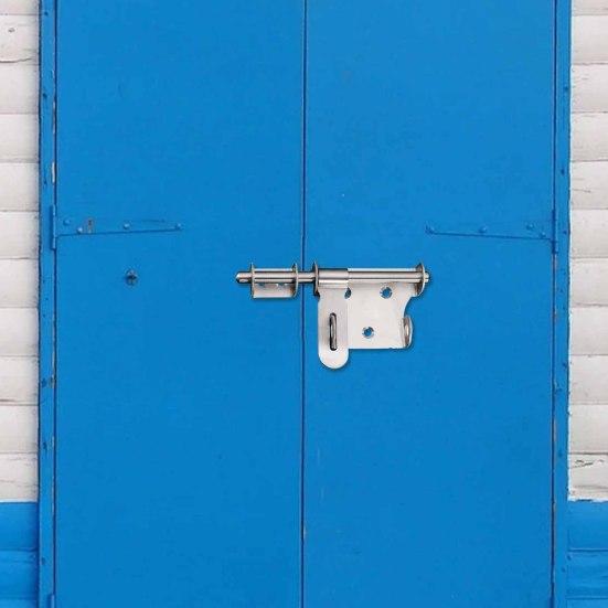 Предохранительный болт, нержавеющая, простая установка, гладкая защелка для раздвижных ворот из нержавеющей стали для ворот