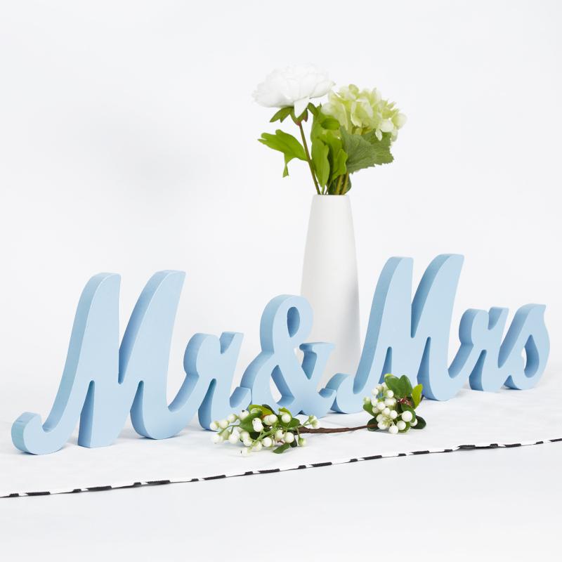 1 Set Wooden Mr  And  Mrs  Letter  Ornament Wedding Props Large Photography Props