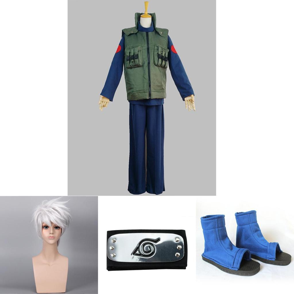 Премиум Качества Новый Костюм для Косплея Наруто Какаши Хатаке Полный Костюм Для Хэллоуина