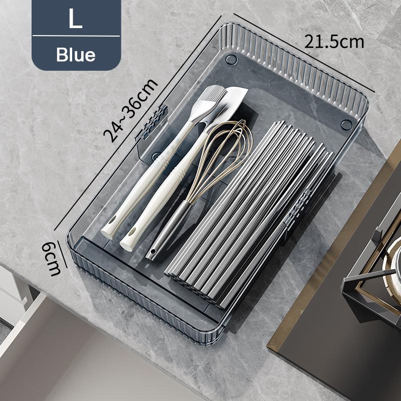 Органайзер для выдвижного ящика для столовых приборов Регулируемая корзина для хранения столовых приборов Разделитель для хранения столовых приборов Органайзер для косметики