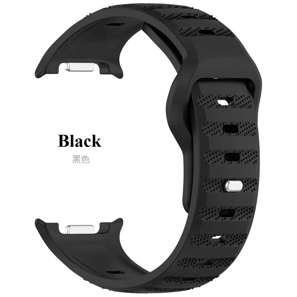Ремешок для Samsung Galaxy Watch 8 Classic 46 мм, прочный силиконовый ремешок с регулируемой застежкой и скрытой пряжкой для Galaxy Watch 40 мм 44 мм
