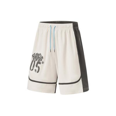 Баскетбольные шорты Li Ning Basketball Series с принтом свободного кроя, удобные, дышащие, мужские шорты Gravel-Gray Obsidian-Gray AAPU103-4