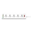LDNIO SC10610 Multifunctional Power Strip with 10 Outlets PD+QC3.0 Fast Charging Ports for Mobile Phones and Tablets