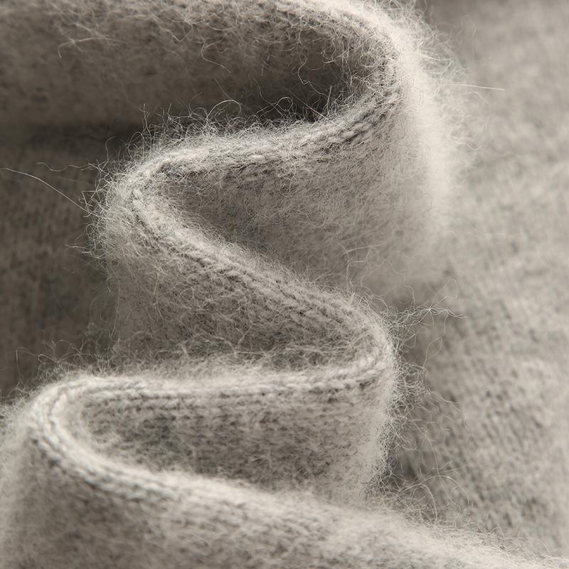 Женский кашемировый свитер Qinghe кашемир 30% кашемир 30% норка 30% шерсть 10% нейлон Женский осенне-зимний толстый кашемировый свитер мягкий и теплый