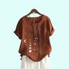 Ladies Plus Size Pullover Loose Shirt Women Casual Round Neck Print Blouses Summer Fashion Short Sleeve T-shirt