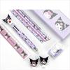 Sanrio Набор канцелярских принадлежностей Kuromi, школьные принадлежности для начальной школы, для девочек, розовый + фиолетовый, 2 упаковки