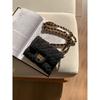 Autumn and Winter Mini Chain Bag Women's Suede New Small Square Bag Diamond Grid Retro Clamshell Messenger Bag