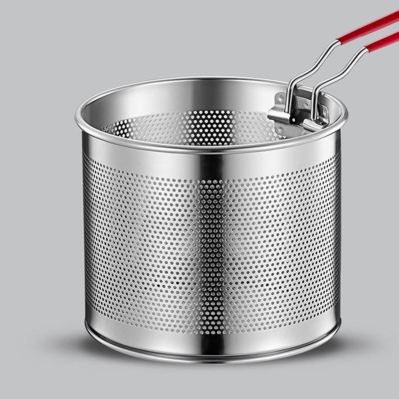 Сетка для жарки из нержавеющей стали Кухонная корзина для жарки Корзина для приготовления пищи Сковорода для жарки Масляный поддон Дуршлаг Ложка для лапши Дуршлаг Картофель фри