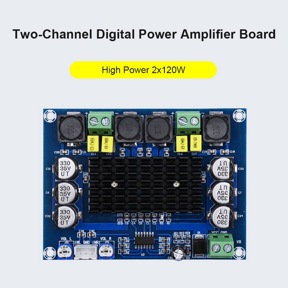 TPA3116 D2 DC 12V 24V 120W*2 Цифровой Аудио Усилитель Высокой Мощности Плата Двухканальный Стерео Высокой Мощности Сабвуфер Плата Комплект XH-M543