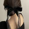 Black Hair Bows Hair Clip Ribbon Hair Ring French Hair Hoop  Lady Girls