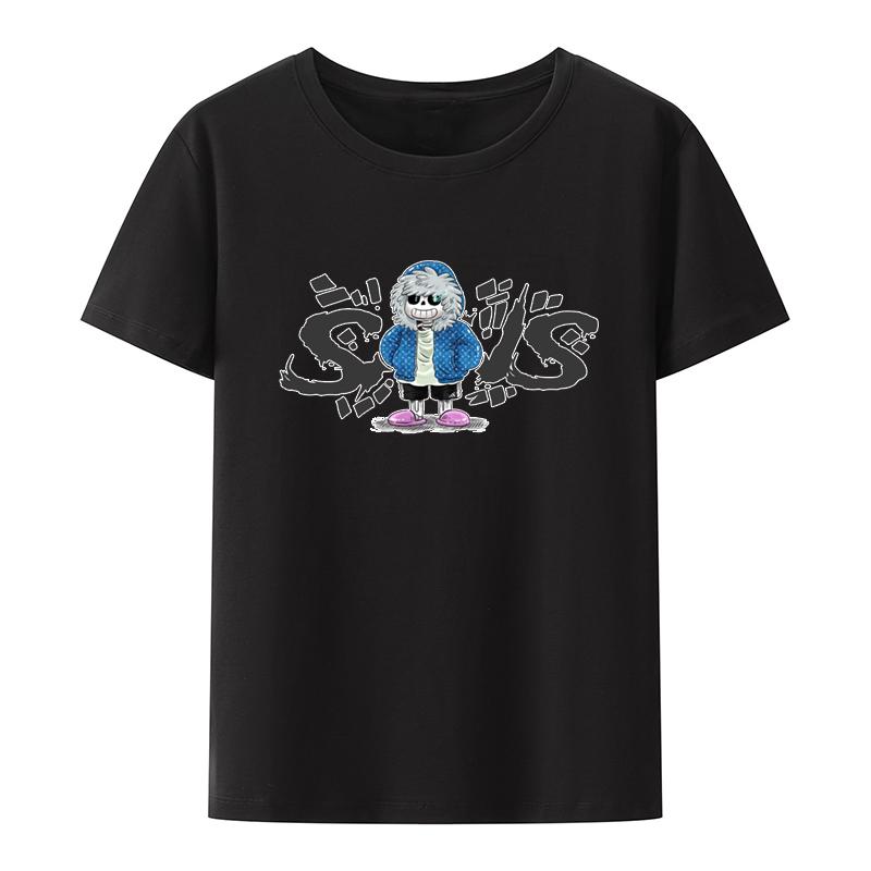Sans Tops Graphic Print Tshirt Funny Top Tee Tees Comfortable Tshirt Street Fashion Tshirts For Unisex Breathable Casual