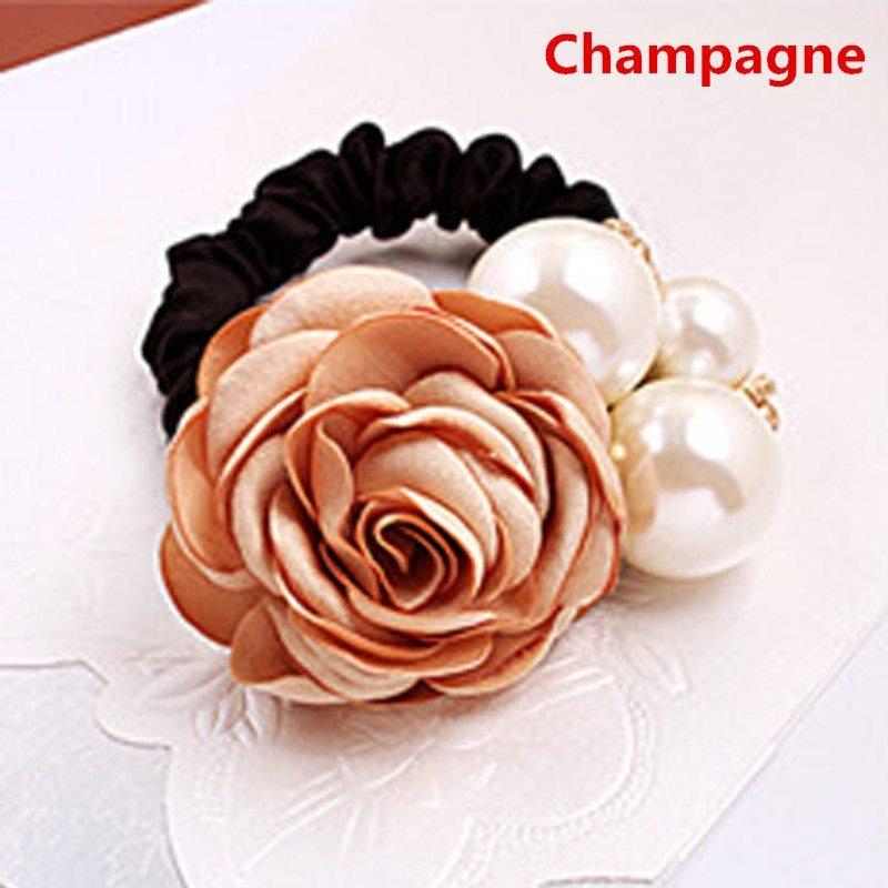 1 шт. женские аксессуары для волос модные большие резинки для волос с цветком розы AVE