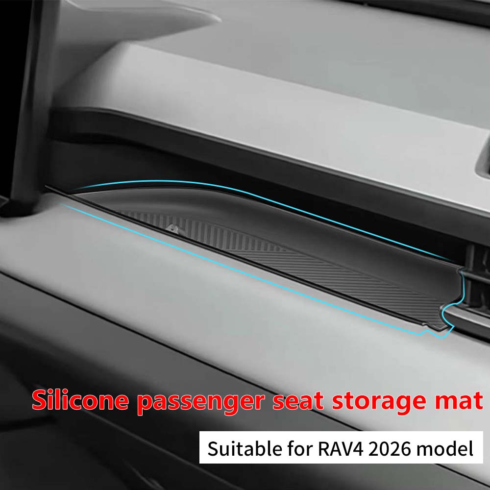 Heenvn For Toyota RAV4 2026 Center Console Silicone Mat Kit Wireless Charging & Cup Holder Storage Pads
