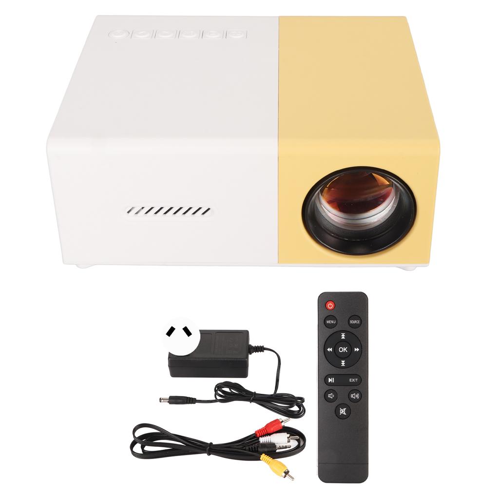 Мини-проектор FHD 1080P HD Мультимедийный интерфейс USB AV порт Встроенный стереодинамик Низкий уровень шума