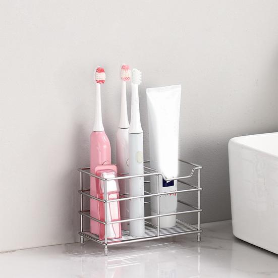 Держатель для зубных щеток Настольный Настенный Подставка для зубной пасты Нескользящий Многофункциональный Нержавеющий
