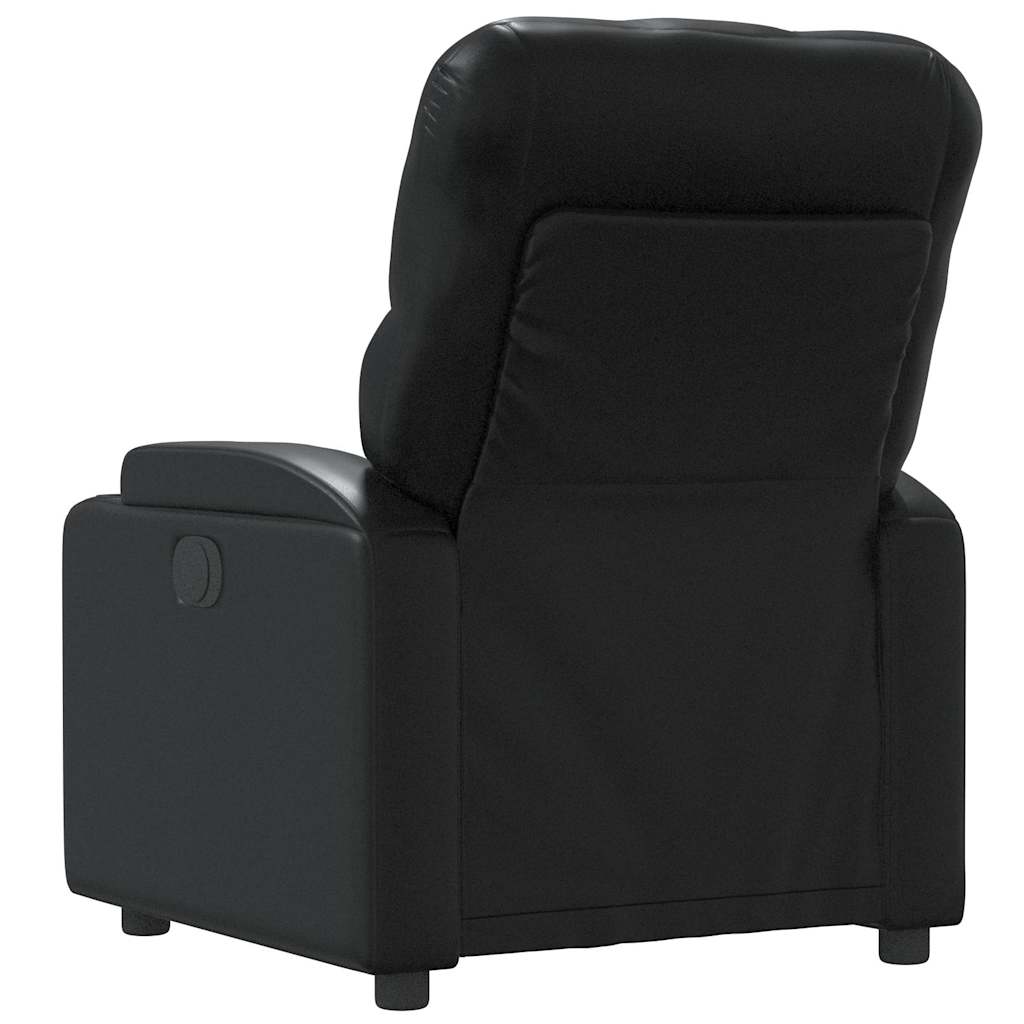 Recliner Chair Black Faux Leather
