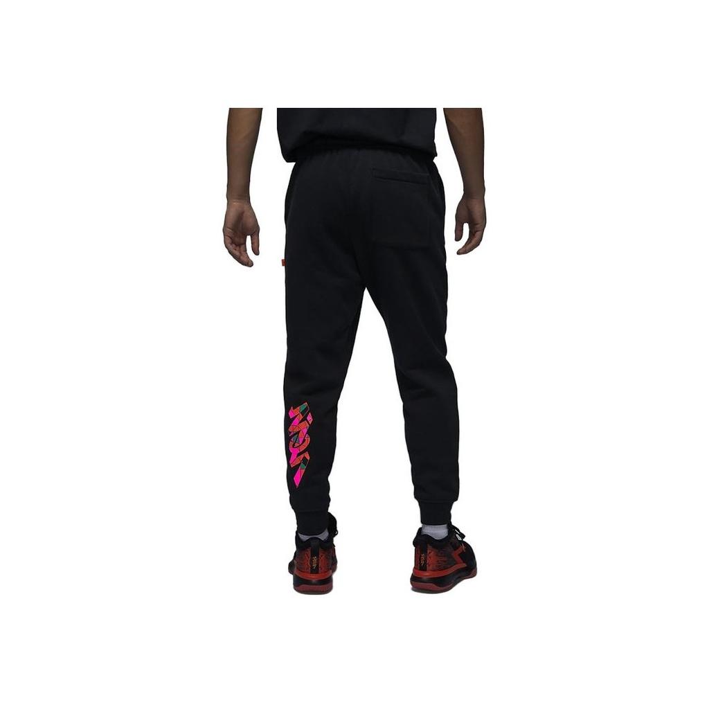 Jordan Теплые повседневные брюки с флисовой подкладкой и манжетами для мужчин, черные FD2393-010