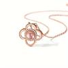 Douyin with four-leaf clover women's necklace personality pendant 100 languages I love you Internet celebrity collarbone chain