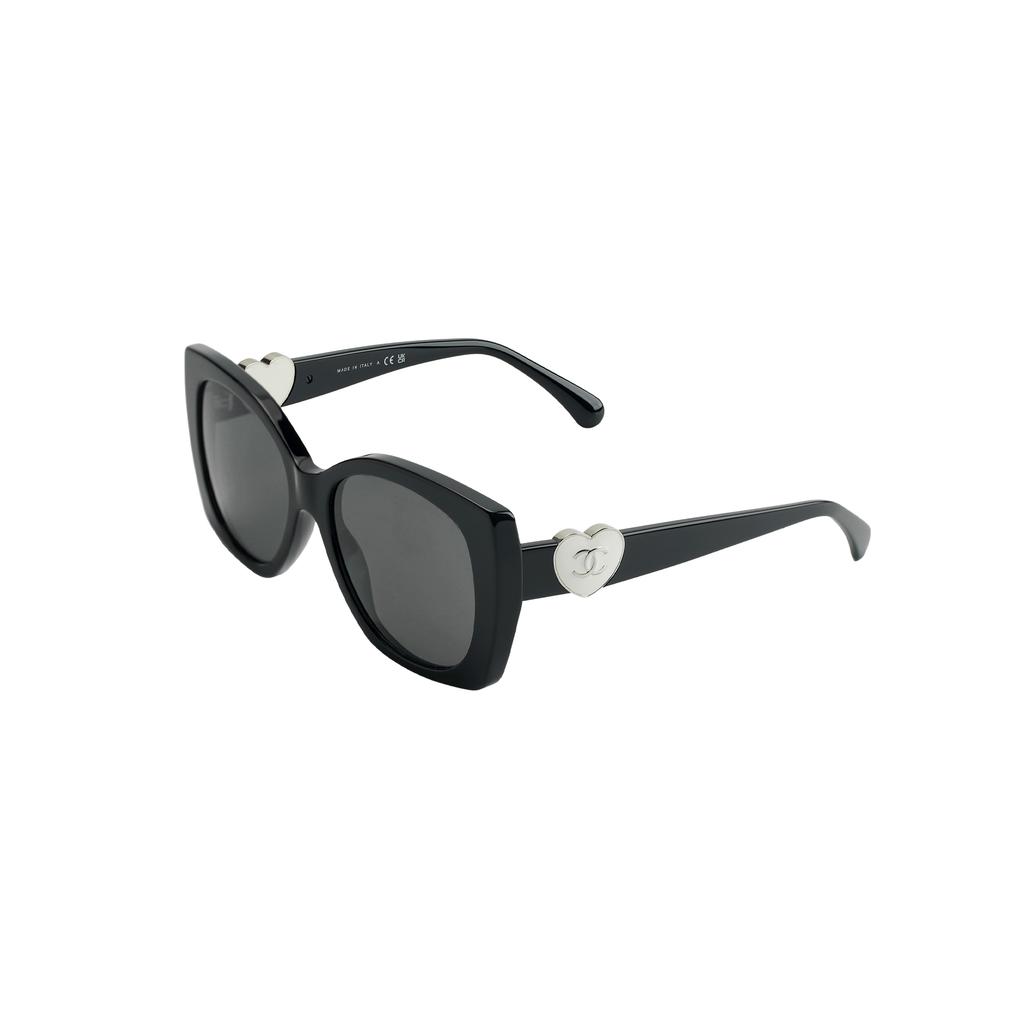 Chanel Logo Butterfly Sunglasses Women sunglasses Black 0CH5519