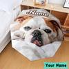 Custom Name Bulldog Comfortably Umbrella, Foldable Umbrella Suitable for Outdoor Shopping Travel Sports, Exquisite Gift for Family