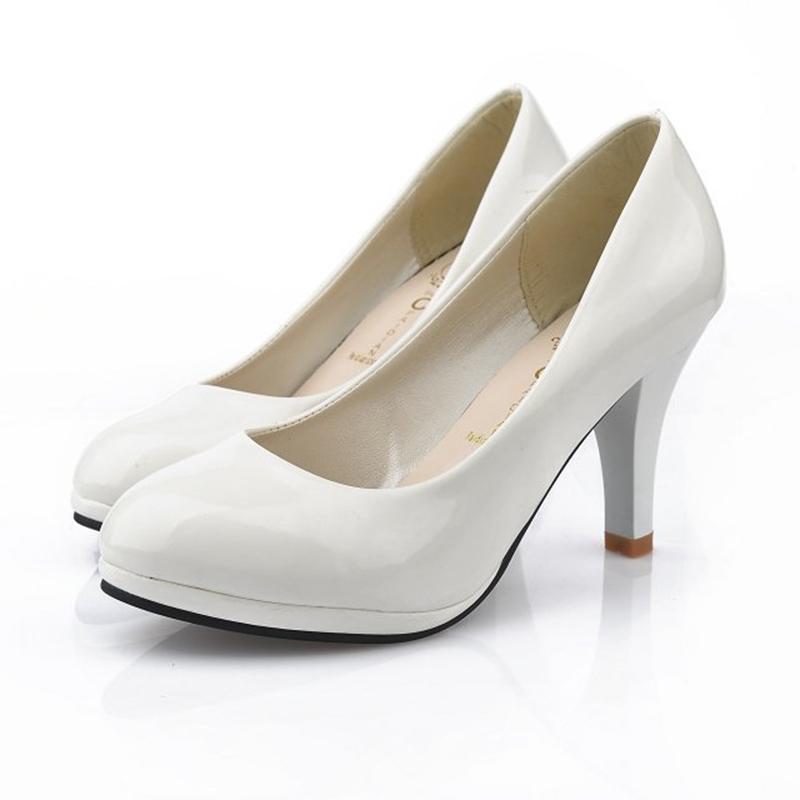 Модная женская кожаная элегантная деловая одежда с круглой головкой на низком каблуке OL Arashi, размер 34-42