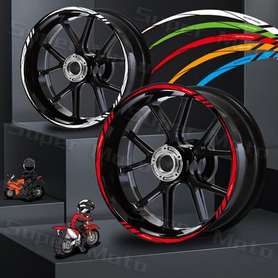 12"13"14"15"16"17"18" дюймов Светоотражающая наклейка на обод мотоцикла Полоска на ступицу колеса Наклейка на шину Лента Для Kawasaki Suzuki Honda YAMAHA