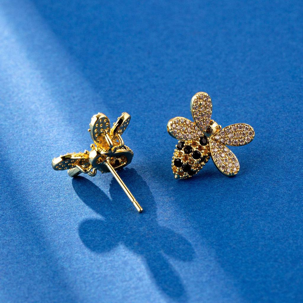 Cross-Border Bee Jewelry Set: Elegant 14K Gold Necklace & Earrings