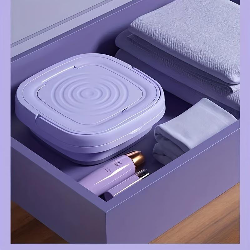 Портативная складная мини-стиральная машина объемом 8 л, компактная, легкая и энергоэффективная для деликатных тканей, нижнего белья и носков