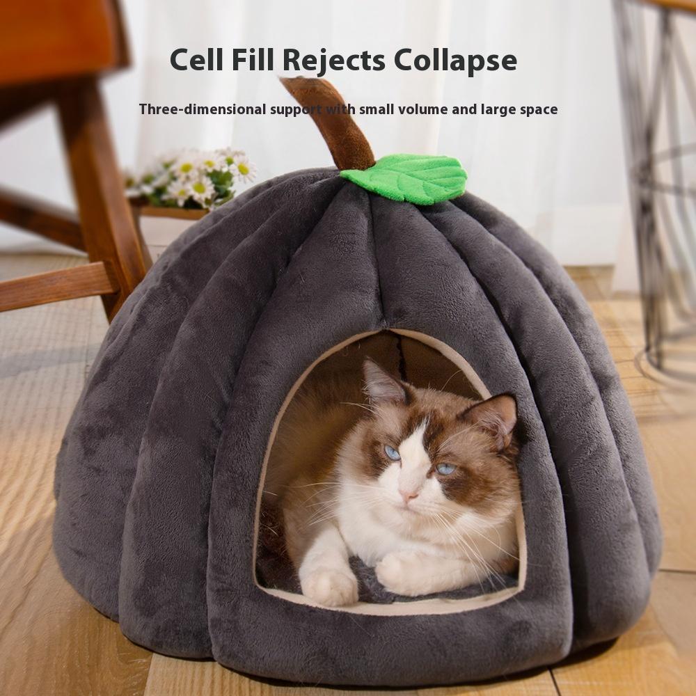 Pet Cat Nest Closed Cat House Pet Nest Warm and Thickened Deep Sleep Dog Nest Pet Supplies Closed Cat Bed Cat Tents
