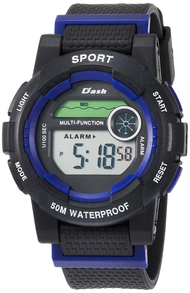 Arias Digital Dash Waterproof Multifunctional Backlit Urethane Belt Watch ADWW17100-02 Men's