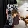 Синий L-Lock Бачира Мегуру Мягкий чехол для телефона для iPhone 15 16 17 Pro Max 17Air 16E 14 Plus 13 12 Mini Ударопрочная задняя крышка