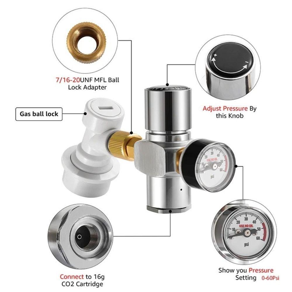 Mini Design Nitrogen Pressure Gauge Pressure Display Gas Strap Gauge Gas System
