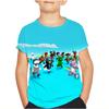 Футболки для детей Stumble Guys Stumble Game Cartoon 3D Print с коротким рукавом для мальчиков/девочек с круглым вырезом, модные футболки для мальчиков, футболки, топы, одежда