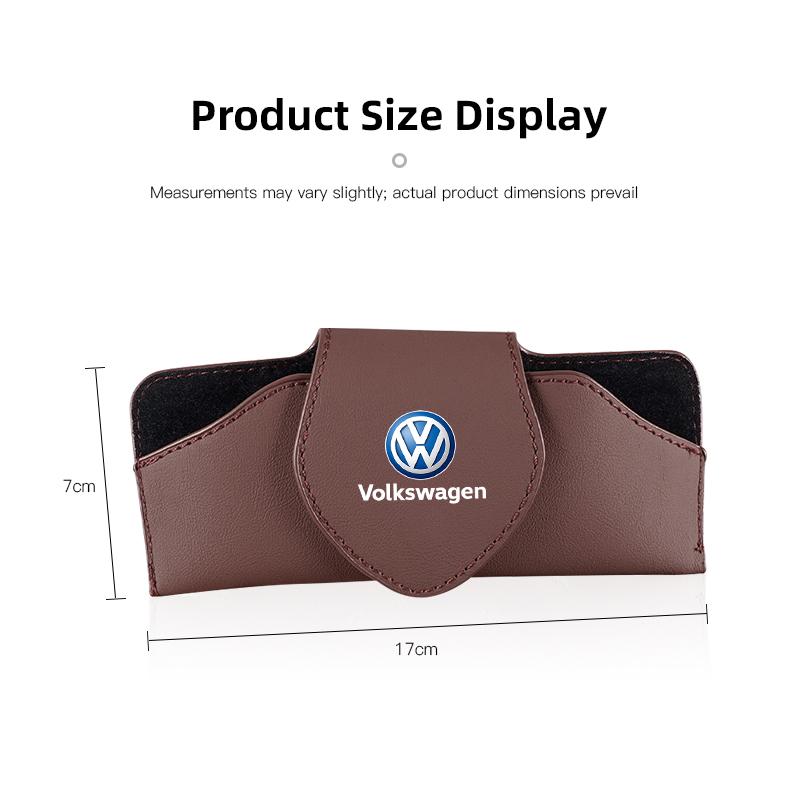 hijk1 Car Sun Visor Glasses Case Sunglasses Holder For VW Golf Amarok T5 Phaeton GTI Teramont Tiguan Car Interior Accessories keychain