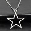 Модное серебряное полая звезда кулон ожерелье 36x33 мм из привлекательного сплава для унисекс стиля