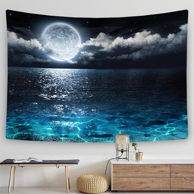 Мечтательный лес, ночная сцена, Аврора, принт, гобелен, домашний декор для дома, гостиной, спальни, тканевый гобелен