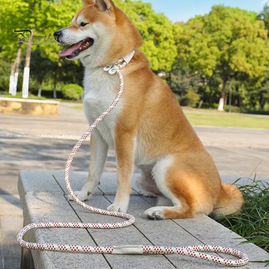 Прочный поводок для собак с удобной мягкой ручкой. Прочная веревка для лазания. Легко надевается. Прочный поводок без тяги для средних и крупных собак.