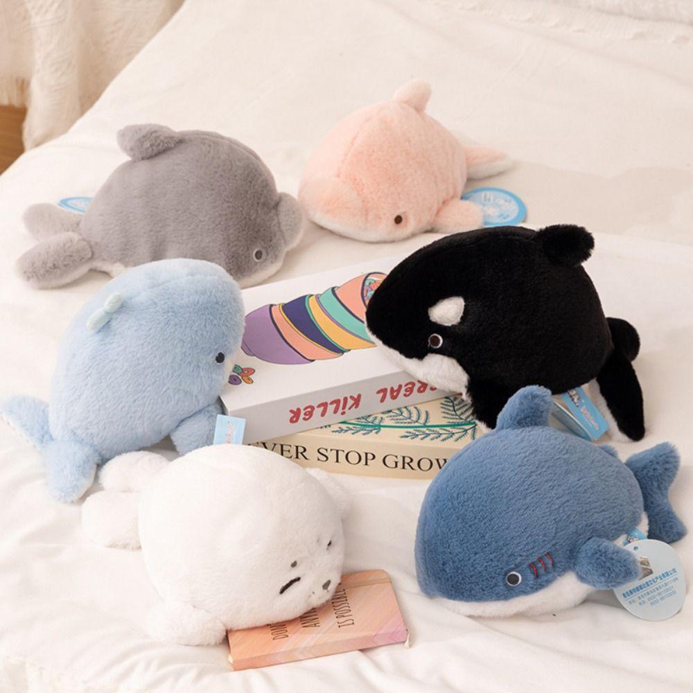 Simulation Animals Shark Toys Cartoon Whale Plush Toy Sea Stuffed Plush Doll Christmas Toy