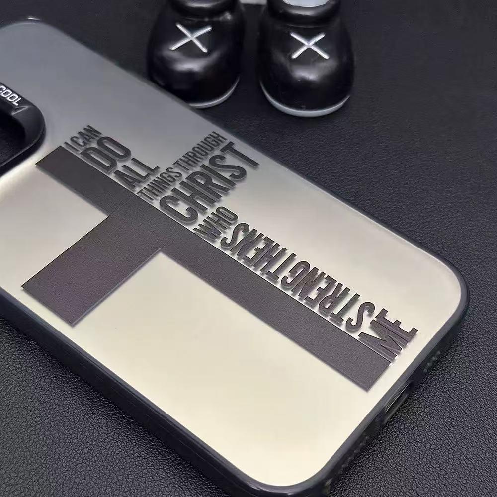 Крутой чехол с крестом для iPhone: Совместимо с моделями Apple 17, 16 Pro Max, 15 Pro, 14 и 13.