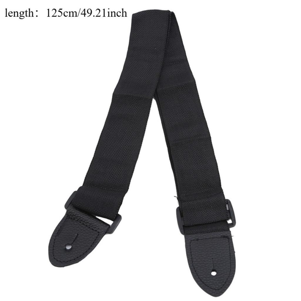 1 шт. Универсальный гитарный ремень 68 см-125 см, регулируемый нейлоновый гитарный ремень с концами из ПУ кожи для фолк, деревянной, классической гитары