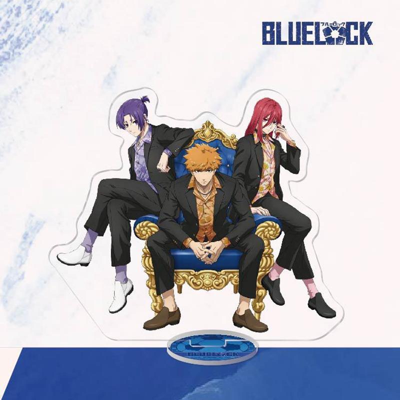 Модель подставки с синим замком, брелок для ключей Isagi Yoichi Bachira Meguru Kira Ryosuke Chigiri Hyoma, украшение для стоящего знака