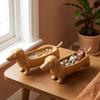 Plastic Dachshund Storage Tray Animal Catchall Tray for Entryway Sausage Dog Planter  Home Craft