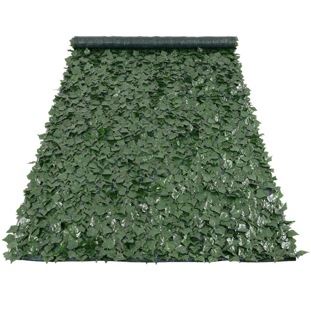 Ivy Privacy Fence, 1.5 x 4m Artificial Green Wall Screen, Greenery Ivy Fence w/ Mesh Cloth Backing and Strengthened Joint, Faux Hedges Vine Leaf