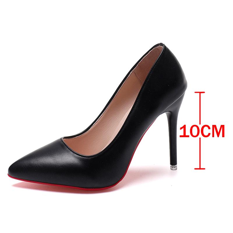 Fashion Classic Black Stiletto Heels Pumps Women 2024 Spring Patent Leather Office Shoes Woman Plus Size 43 Pointed Toe High Heels Shoes